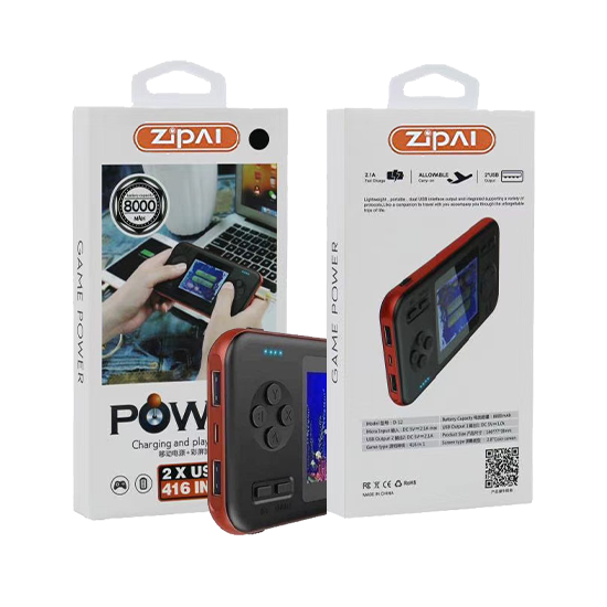 Zipai ZP-10 Fast Charging 2 in 1 Game Console Power Bank, 8000 MAH